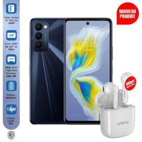Tecno CAMON 18 - 6.8"- 4Go - 128Go - 48Mpx - 5000 MAh - Gris + Gadget Offert