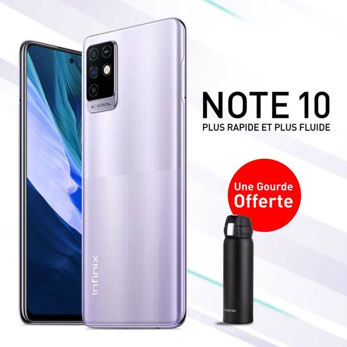 Infinix NOTE 10 - 4G - 48MP- 64Go + 4Go - Violet + Gadget Offert - Garantie 12 Mois – Image 2