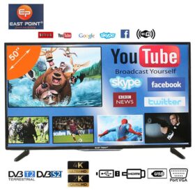 East Point TV LED Smart TV - 50"- Décodeur Intégré - 50SM5500 - Noir-Wifi- 6 Mois De Garantie