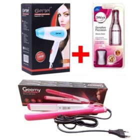Pack 3 En 1 Sèche Cheveux Pliant + Fer à Lisser + Rasoir épilateur