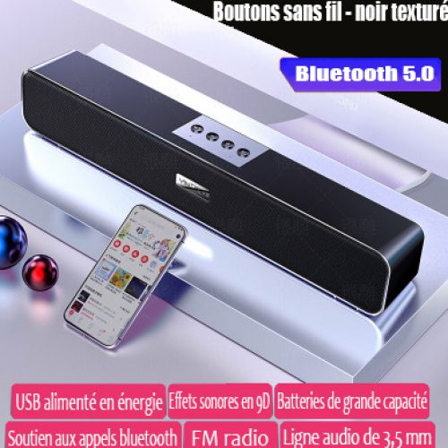 Enceinte Bluetooth X6 Portable Haut-parleurs sans fil en bois