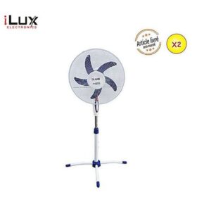 Ilux 2 Ventilateurs 16 Pouces EK1605 - 5 Hélices - 2 Pièces Dans Le Carton - Bleu