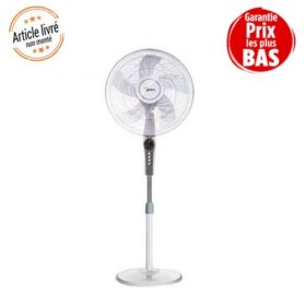 Midea Ventilateur à Pied FS40-10D - 5 Hélices - Blanc - Garantie 3 Mois