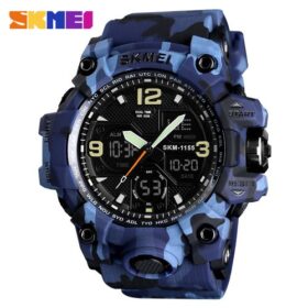 Skmei Montre LED Sport Numérique A Quartz Pour Homme - Camo Bleu