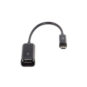 Câble OTG DL Adaptateur Micro USB Mâle A USB Femelle Compatible Galaxy, Alcatel, Itel - Noir