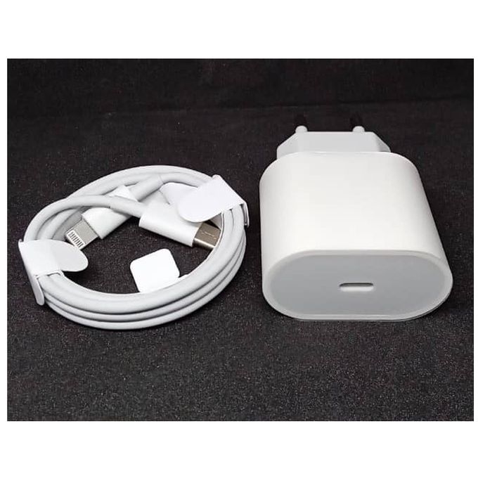 Chargeur Compatible IPhone 11/11Pro/12/12 Pro - Blanc - Gixcor