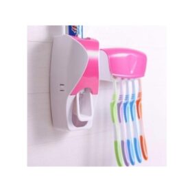 Distributeur Automatique De Dentifrice Avec Porte Brosse A Dent- Blanc