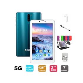 Idino Tablette I20 - 7" - 4 GB Ram - 128 GB - Dual Sim - 5G - Etui+Oreillette Offert - Blanc