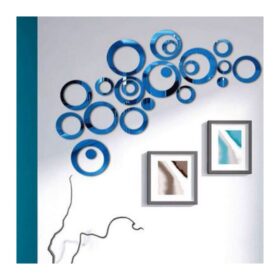 Lot De 12 Cercles Bleus - Autocollants Muraux