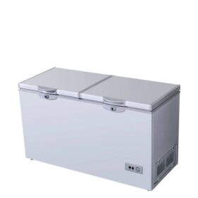 Nasco Congélateur Horizontal Gris - Contour Noir – 2Portes - Vitre Int.- 1Panier - 430L