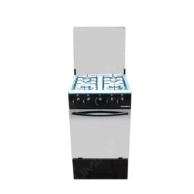 Nasco Gazinière 4 Feux GCNAS-5055B - Couverture En Verre - Noir - 12 mois de garantie