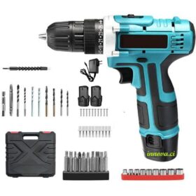 Perceuse Visseuse Sans Fil + Mallette+02 Batteries+ 24 Accessoires