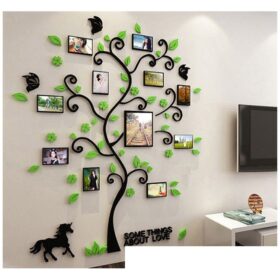 Sticker Mural Photo De Famille 3D - Vert