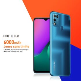 Infinix Hot 10 PLAY - 4G– Dual Sim - 6.82" HD – 4/64 Go - 8Mpx/13Mpx - Bleu - Garantie 12 Mois