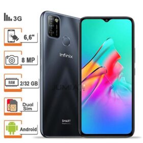 Infinix Smart 5 - 6,6"- 3G - 2Go + 32Go - 8MP/8MP - 5000mAh - Noir - Garantie 12 Mois