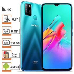 Infinix Smart 5 - 6,6"- 3G - 2Go + 32Go - 8MP/8MP - 5000mAh - Quetzal Cyan - Garantie 12 Mois