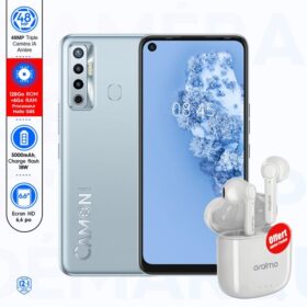 Tecno Camon 17 – 6,55" – 6Go – 128Go - Triple Caméra 48+16+2 Mpx - 5000 MAH – Argent