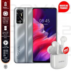 Tecno POVA 2 - 6.9" - 4G - 48Mpx - 6/128Go - 7000Mah - Silver- 13 Mois Garantie + Gadget Offert