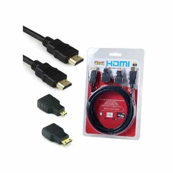 Câble + 2 Adaptateurs (Micro, Mini) HDMI – Image 3