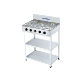 Nasco Réchaud A Gaz Et Avec Table Blanc- 5 Feux - Bruleur A Gaz