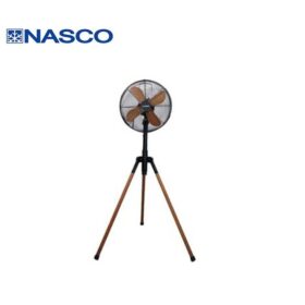 Nasco Ventilateur Sur Pied 18'' 55W - 3 Vitesses - 4 Hélices Avec Télécommande - Gris