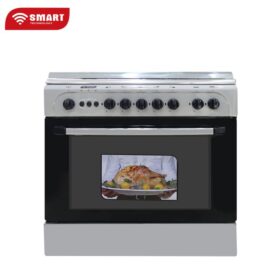 SMART TECHNOLOGY Gazinière 5 Feux Avec Four En Inox STT-5580F- 55 X 80 Cm - Gris