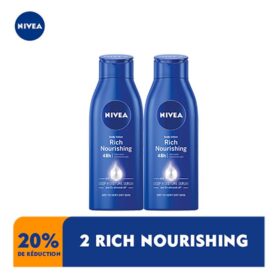 NIVEA Lot de 2 Lait Nourrissant - 250Ml - Bleu