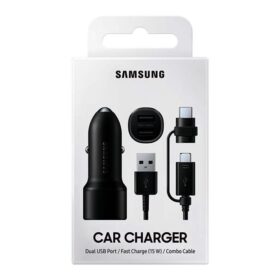 Samsung Chargeur De Voiture L1100 Super Fast Charging 2.0 Dual Port (45w & 15&) - Noir