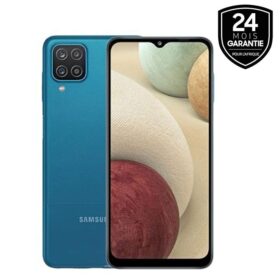 Samsung Galaxy A12- 4G - 6.5" – 4Go - 128Go - 48Mpx - Empreinte Sur Le Côté – Bleu