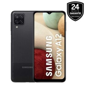 Samsung Galaxy A12- 4G - 6.5" – 4Go - 128Go - 48Mpx - Noir + 24 Mois De Garantie