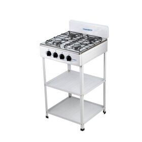 Nasco Cuisinière à Gaz - NASGS-K4BSS-S - 4 feux - Noir