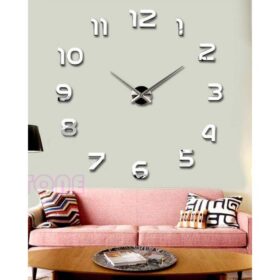 Horloge Montre Murale 3D Argent