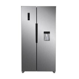 Nasco Réfrigérateur Americain No Frost avec distributeur d'eau - HNASF2-55M - 2 PORTES - 433 Litres - Gris