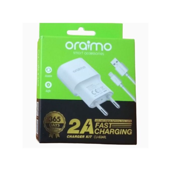 Oraimo Chargeur Efficace Compatible IPhone 6, 7, 8, X, 12, - Gixcor