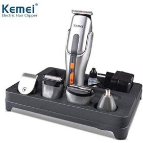 Kemei Tondeuse Rechargeable Multifonction KM-680A - Argent/Noir