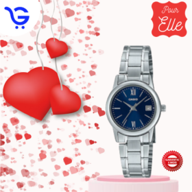 Montre Casio Femme – LTP – Bracelet En Acier Inoxydable – Argent