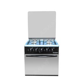 Nasco Gazinière 4 Feux - GCNAS-50MO - Noir/Gris - 12 Mois Garantie