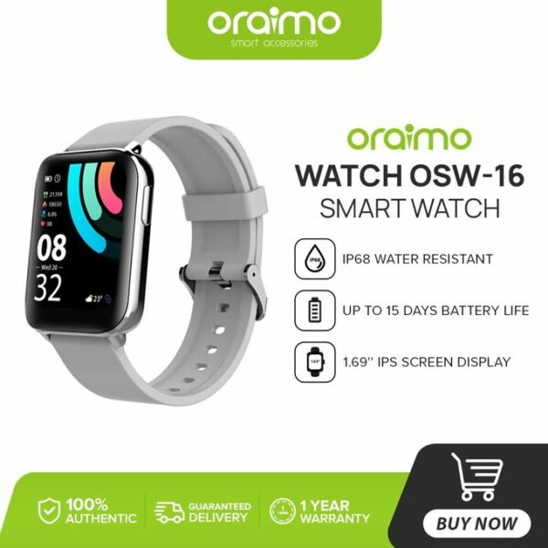 Oraimo Montre Intelligente - SMARTWATCH OSW16 - Silver – Image 4