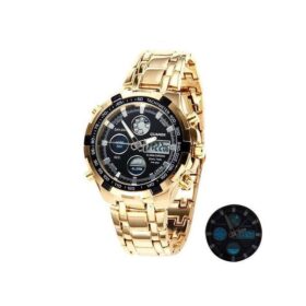 Quamer Montre Dual Chrono Analogique Numérique