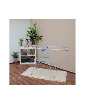 Séchoir à Linge En Plastique Détail Pliable - Blanc bleu