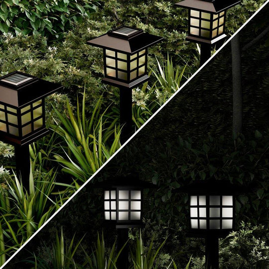 Lot de 2 Borne Solaire pour jardin