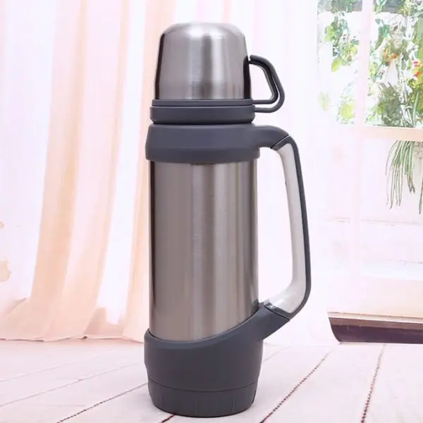 Thermos Avec 2 Tasses 1,2 Litres- Gris – Image 2