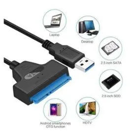 Adaptateur USB 3.0 Vers Disques Durs SSD SATA 2,5" - Câble Adaptateur USB Vers SATA