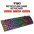 Clavier De Jeu LED, Clavier Mécanique 104 Touches, Clavier D'ordinateur, Clavier Filaire USB - Noir