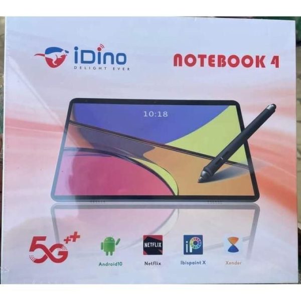 Idino Tablette PC NoteBook 4 -6GRAM-256GB- Ecran : 10.1 pouces LCD IPS DUAL Sim 4G - Or