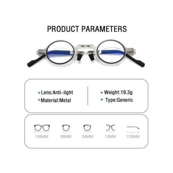 Lunettes Lecture, Lunettes Bloquant La Lumière Bleue, Pliables Ultra Légères