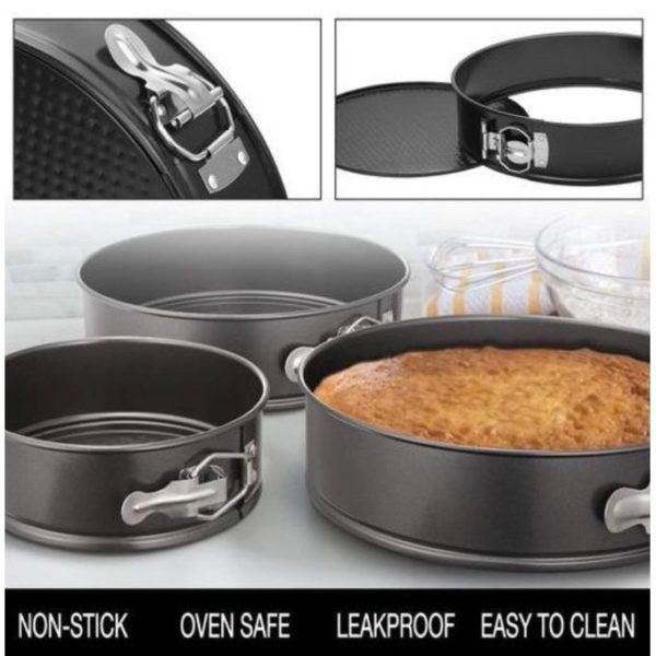 Moule A Gateau Anti - Etanche Moule A Gateau Rond-Adhesif 3 Pieces