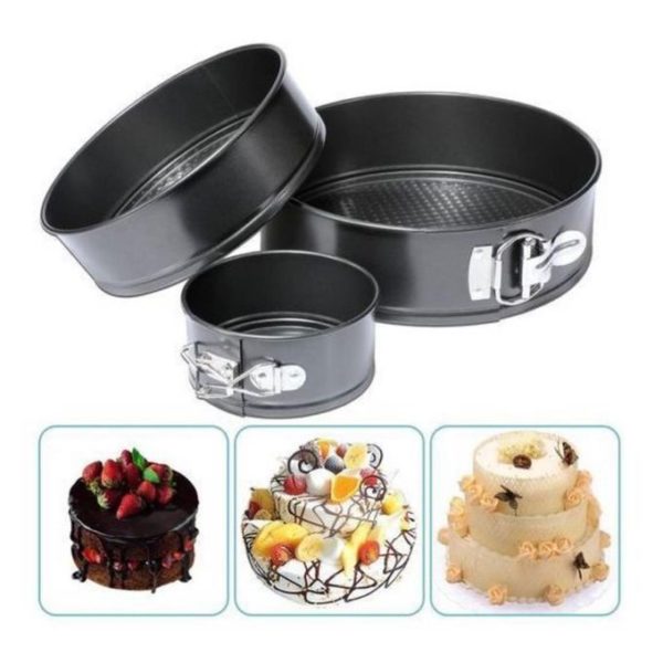 Moule A Gateau Anti - Etanche Moule A Gateau Rond-Adhesif 3 Pieces