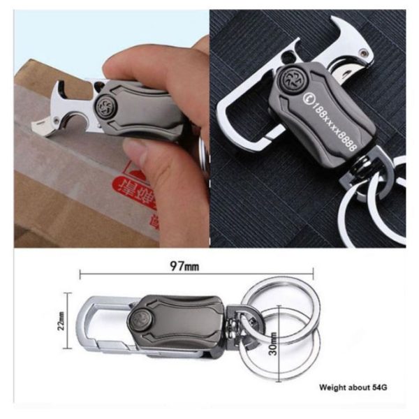 Porte-clés Voiture Multifonction Zinc Alloy Pour Homme