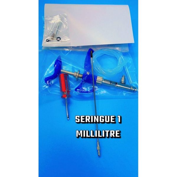Seringue Automatique Aviaire, 1 Ml - Gris /Bleu